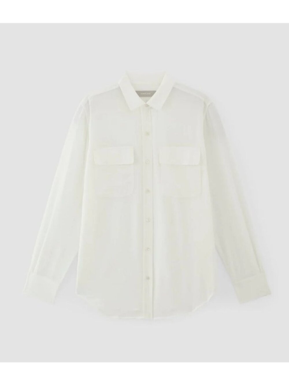 Everlane The Utility Shirt in Washable Silk Women's Size 4 in White New W/ Tags!